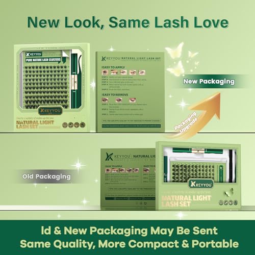 DIY Lash Clusters Kit 144Pcs Wispy Eyelash Extensions D Curl