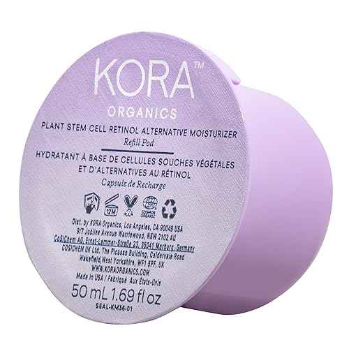 KORA Organics Plant Stem Cell Retinol Alternative Moisturizer Refill Pod, Active Retinol Alternative Smooths Wrinkles & Firms Skin, Face Moisturizer for Women & Men, Certified Organic, 1.69 fl oz
