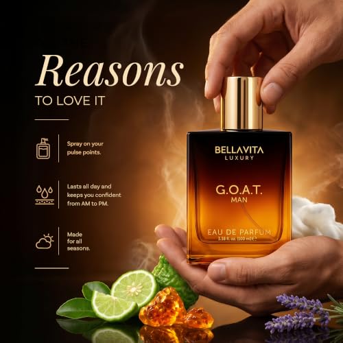 Bellavita G.O.A.T. Luxury Men's Eau de Parfum 3.4oz - Citrus Woody Scent