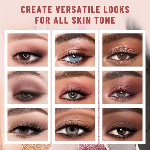 6-Color Neutral Eyeshadow Palette with Brush - Rosy Pink