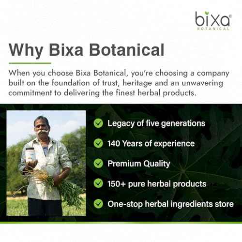 bixa BOTANICAL Ayurvedic Natural Herbal Supplement Safed Musli Powder Pure Authentic Premium Quality | Gluten Free, Non-GMO, Steam Sterlized, Vegan (16 Ounce (Pack of 1), Safed Musli Powder)