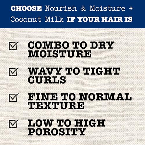 Maui Moisture Nourish & Moisture + Coconut Milk Shampoo to Hydrate and Detangle Curly Hair, Lightweight Daily Moisturizing Shampoo, Vegan, Silicone & Paraben-Free, 13 fl oz (Pack of 2)