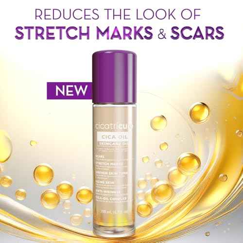 Cicatricure Cica Oil for Stretch Marks & Scars, Visible Results in 4 Weeks, Pregnancy Must-Haves Body Oil with Vitamin E, Stretch Mark Oil, Scar Treatment with Botanical Ingredients, 6.7 fl oz -3 Pack