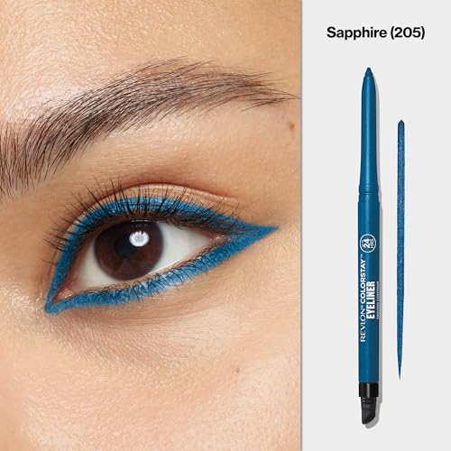 Revlon ColorStay Waterproof Eyeliner Pencil 205 Sapphire - 0.01 oz, Lasting & Smudge-Proof