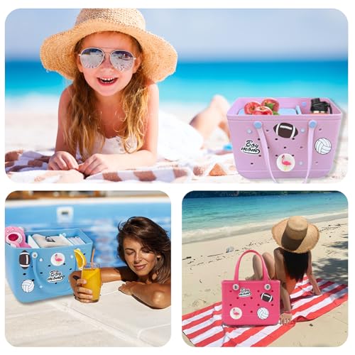 Rubber Beach Bag Accessories - PVC Decorations for EVA Bogg Bags