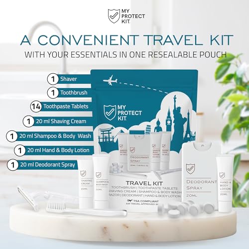 MY PROTECT KIT Travel Essentials Set - 20-Piece Toiletries