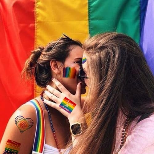 Rainbow Temporary Tattoos 148 Sheets - Pride Waterproof