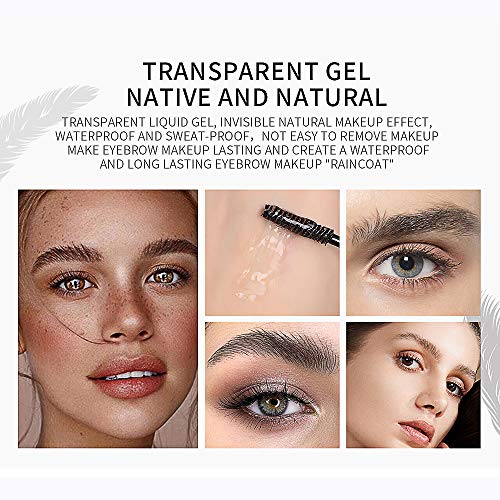 DAGEDA Clear Eyebrow Setting Gel, 2 Pack Brow Fix Gel, Waterproof And Sweat-Proof Eyebrow Repair Liquid Brows Styling Beauty Salon Home Use Makeup, 1.81oz