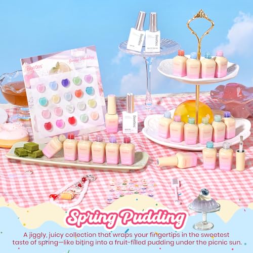 Beetles 20 Colors Jelly Gel Nail Polish Kit with Base & Top Coats