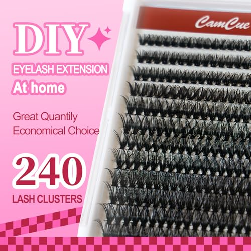 Lash Clusters DlY Eyelash Extensions 50D 0.07 D Curl 14-18mm Eyelash Clusters Mixed Tray Cluster Eyelash Extensions Natural individual Lashes (50D-0.07D-14-18mm)