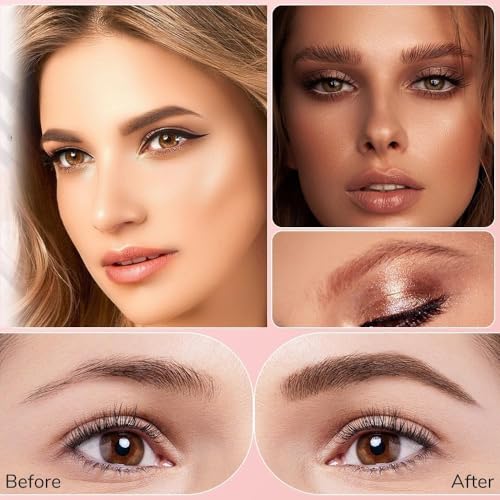 3D Microblading Eyebrow Pen - Waterproof, 4-Tip, Dark Brown