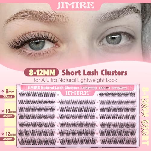 Natural Wispy Lash Clusters 8-12mm Short Eyelash Extensions (120Pcs)