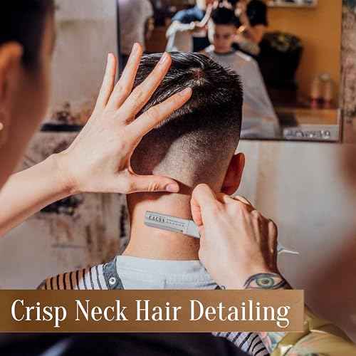 Fac?n Beard Razor for Men - Professional Beard Shaping Tool Grooming Kit with 11 Replacement Blades, Mustache Shaper, Edger & Lineup, Premium Precision Straight Edge Razor 100% Stainless Steel Blade