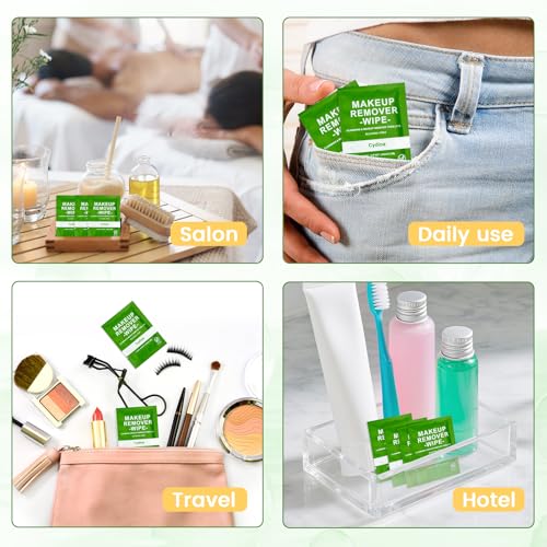50 Makeup Remover Wipes, Individually Wrapped, Alcohol-Free Travel Size