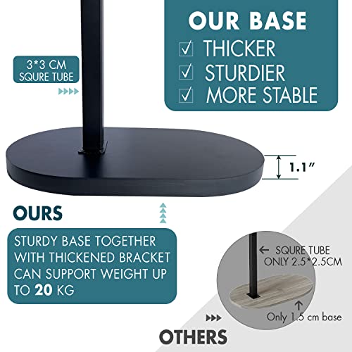 Bamboo Bathtub Tray Table with Adjustable Height & 360° Rotation