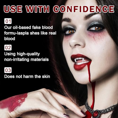 Halloween Fake Blood Makeup Kit - 4 PC SFX Set