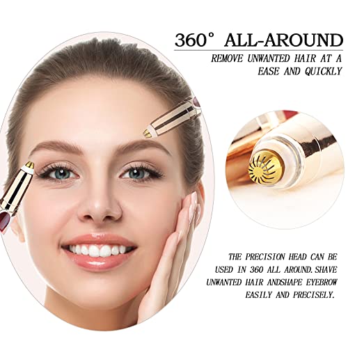 Eyebrow Hair Remover, Eyebrow Razor, Flawless & Pain-Free Eyebrow Facial Hair Removal for Women & Men, Fast and Easy Hair Trimmer (White)