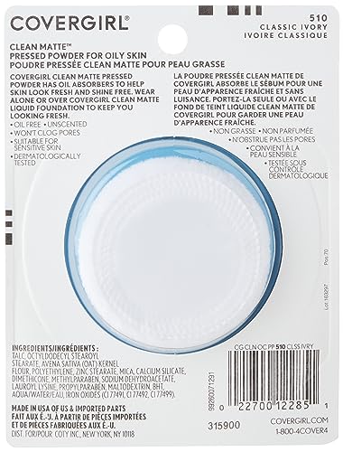 COVERGIRL Clean Matte Pressed Powder, Oil Control, .35 oz