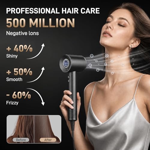 Ionic Hair Dryer with Brushless Motor & Diffuser