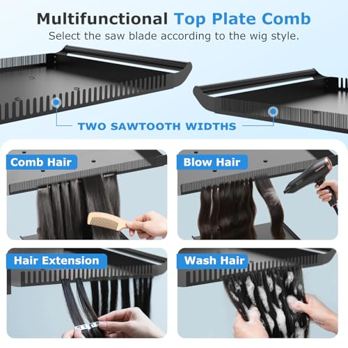 Rolling Salon Tray with Adjustable Height & Storage – Hair Tools Organizer