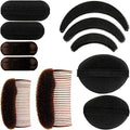 Hair Bump Sponge Set - 11 Pieces Volume Styling Bases Combs Clips