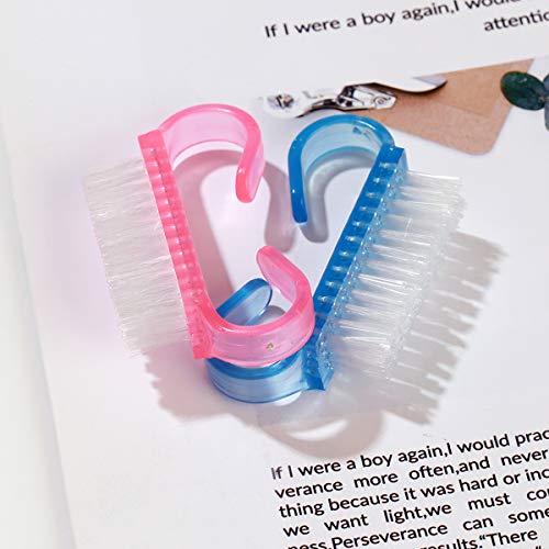 20-Pack Handle Grip Nail Brushes for Cleaning and Grooming