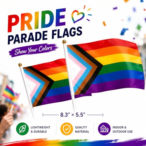 Pride Party Kit: 2 Glasses, Rainbow Flags, Bracelets & Tattoos