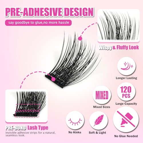 Self-Adhesive Eyelash Clusters Kit with Tweezers - MUSELASH