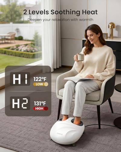 RENPHO Shiatsu Foot Massager with Heat for Plantar Fasciitis