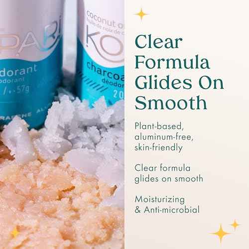 Kopari Aluminum Free Coconut Deodorant, Non Toxic & Clean Plant-Based, No Aluminum, Parabens or Baking Soda, Long Lasting Protection, Original 2 oz