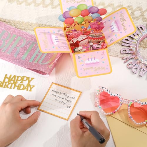 Birthday Girl Sash Headband Set - 4 Pieces Party Accessories