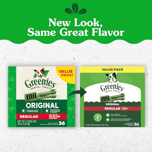 Greenies Dental Dog Treats Regular Size, 36 Count