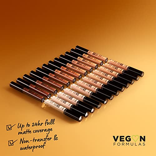 NYX PROFESSIONAL MAKEUP Can't Stop Won't Stop Contour Concealer, 24h Full Coverage Matte Finish - Walnut (Pack of 2)
