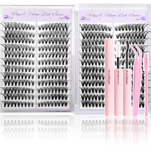 432 Pc Cat Eye Lash Clusters Kit with Glue & Tools