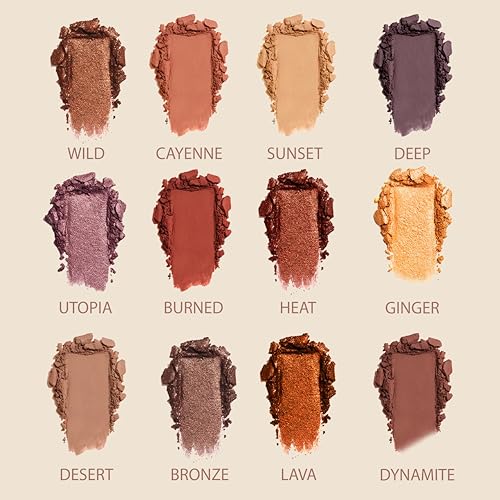 Lamora Bronze Eyeshadow Palette - 12 Shades Matte & Shimmer