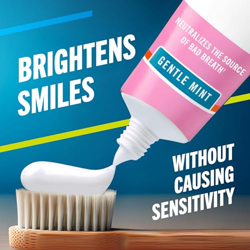 TheraBreath Sensitive Toothpaste Gentle Mint 4oz - 2 Pack, SLS-Free, Fluoride, Dentist-Formulated