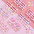 Shynek Kids Press On Nails Set - 168 Pcs Assorted Colors & Designs
