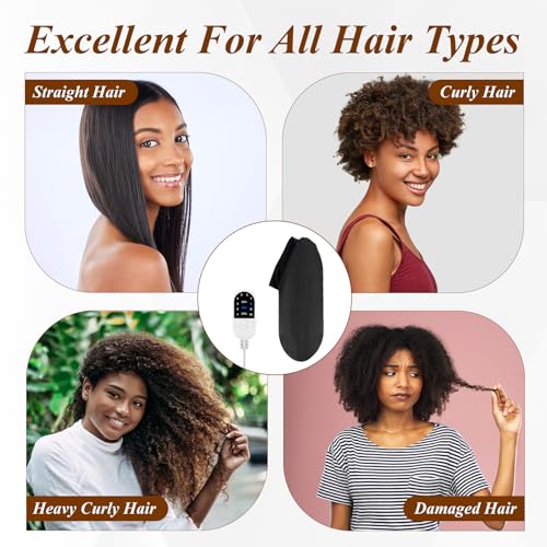 Heated Hair Steamer Cap with 10-Level Temperature & 3 Timer Settings