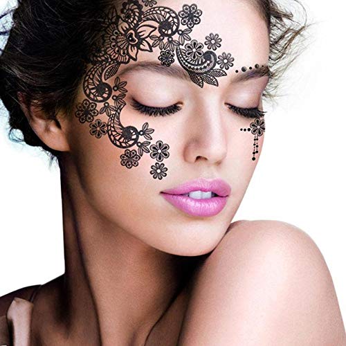 8 Pack Waterproof Face Temporary Tattoo Stickers