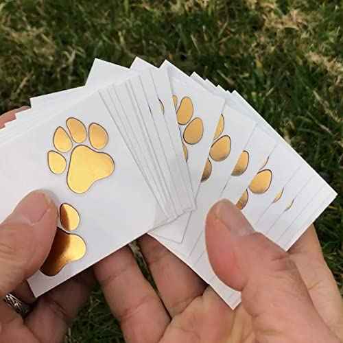 Metallic Gold Paw Print Temporary Tattoos/Great for Cheerleading - Dancers - Team Spirit - School Spirit (Double Gold Paw 20pk)