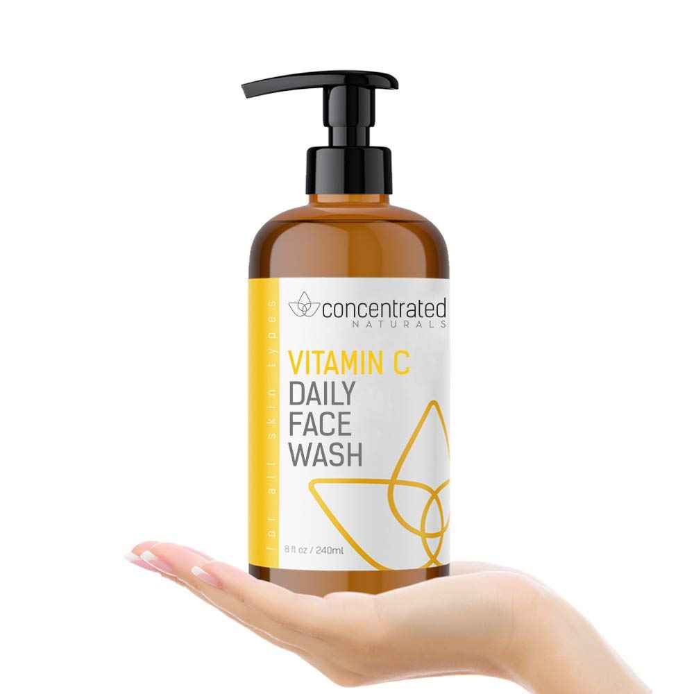 Concentrated Naturals Vitamin C Face Wash Daily Cleanser w/Marine & Plant Extracts & Retinol | Works to Help Cleaner, Brighten & Balance Complexion 8 Fl. Oz. | 240mL