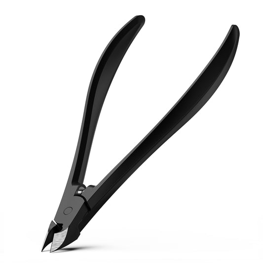 BEZOX Cuticle Cutters for Nails - Precision Half Jaw Cuticle Clippers, Stainless Steel Cuticle Trimmer for Manicure and Pedicure, Professional Cuticle Remover Tool - Black