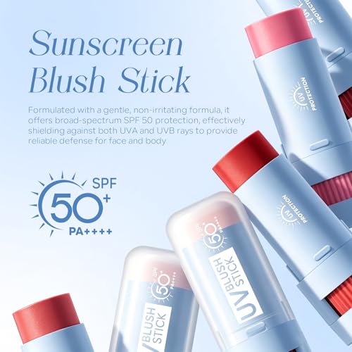 SPF 50 Blush Stick for Lips & Cheeks - Multi-Color Balm