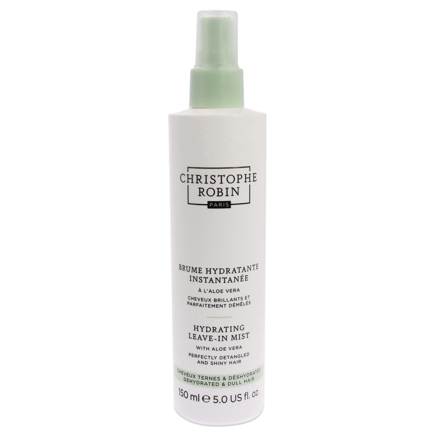 Christophe Robin Hydrating Leave-In Mist With Aloe Vera for Scalp and Hair - Detangles and Conditions 5 fl. oz