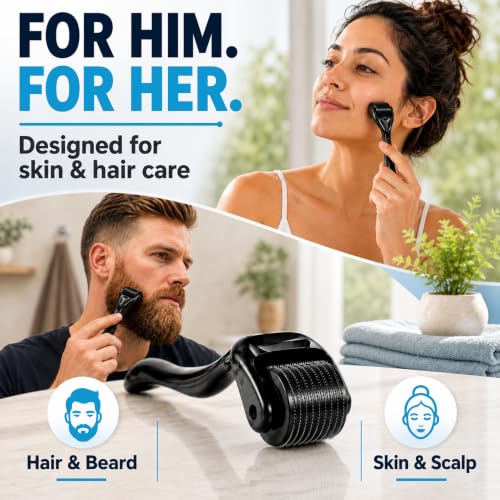 Beard Derma Roller 0.25mm Titanium Microneedle by Tilcare
