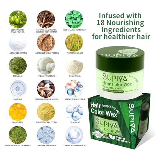 Purple Temporary Hair Color Wax - Washable Styling Cream for Kids & Adults, Halloween & Cosplay