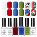 Nailshion World Cup Nail Polish Set - 6 Colors & Top Coat