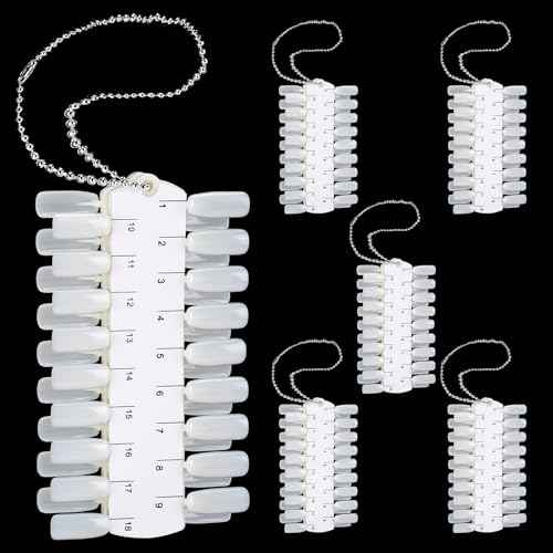 6 Sets 216 Tips Nail Color Swatch, Double Layer Tips Clear Nail Color Display Palette Paint Practice Color Chart Swatches