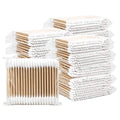 Hedume 2500 Wooden Cotton Swabs, Double-Pointed Tips (25 Packs)