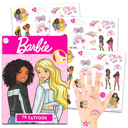 Barbie Temporary Tattoos - 75 Count Party Favors